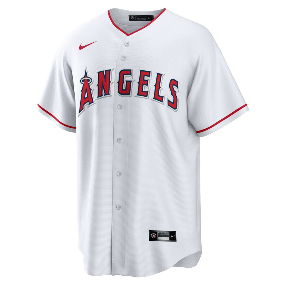 Men's Los Angeles Angels Mike Trout Home Player Name Jersey - White